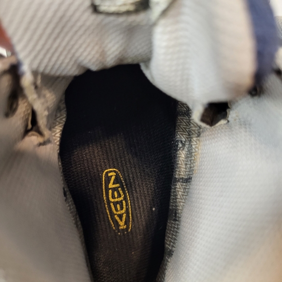 Keen women Marshall mid waterproof cushion collar hiking boot blue+grey Sz 7 - Picture 10 of 16